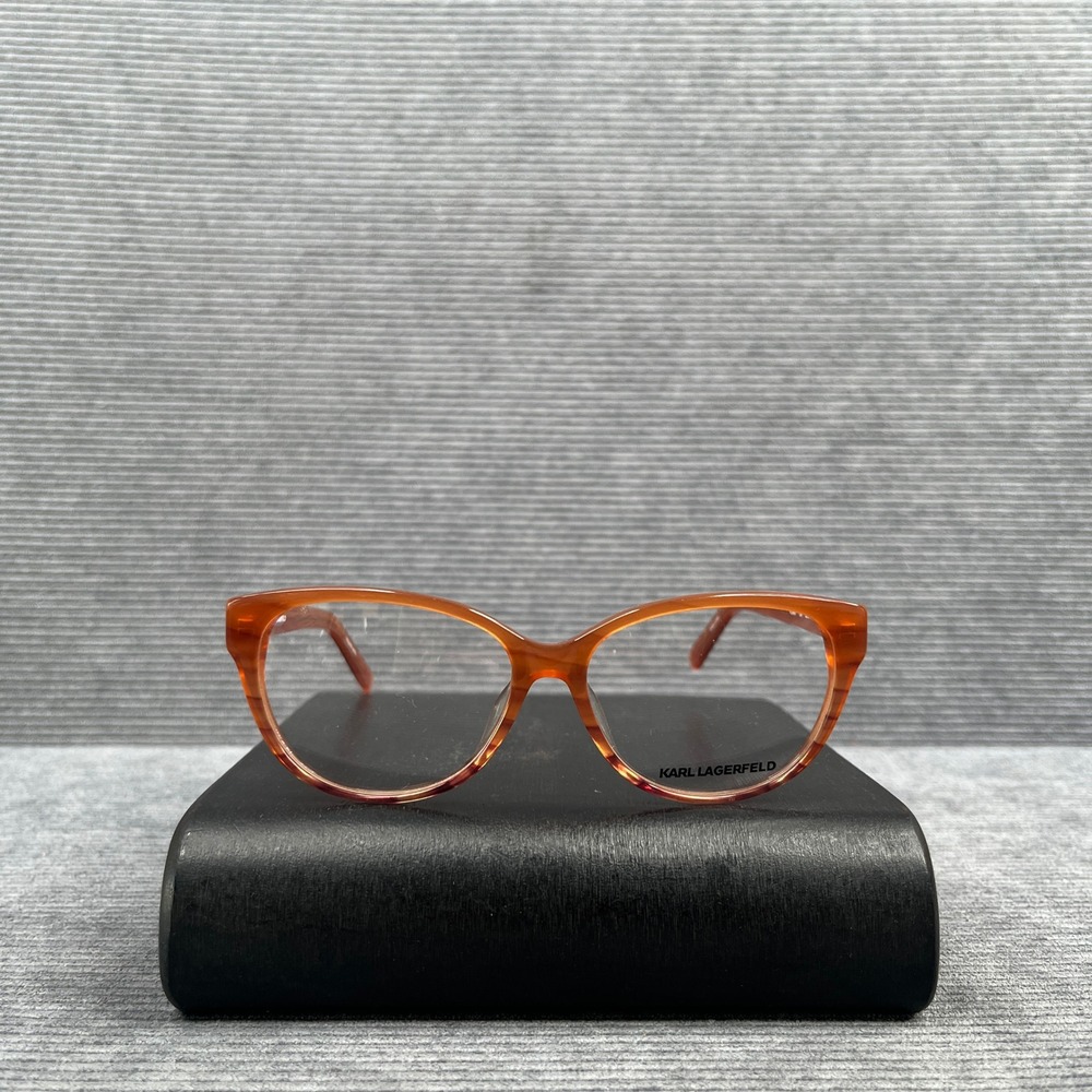 Karl Lagerfeld KL800 139 Amber Tortoise Cat Eye Y2k Eyeglass Frames 52-14-135